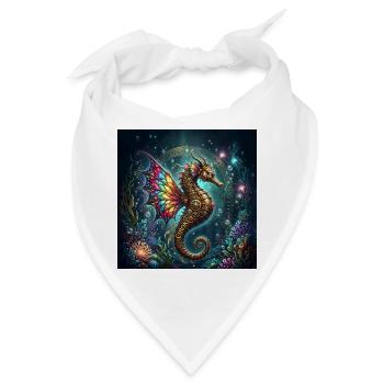Steampunk-Seepferdchen - Bandana - Weiß - Vorne