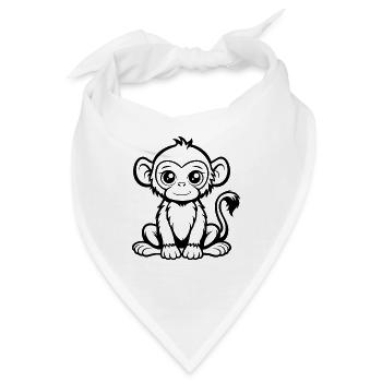 Unschuldiger Affe - Bandana - Weiß - Vorne