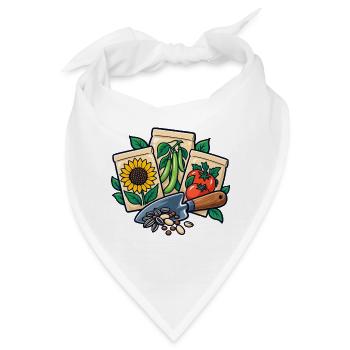 Samentausch – Gemeinsam wachsen lassen - Bandana - Weiß - Vorne