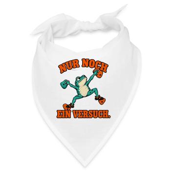 Nur Noch Ein Versuch Frosch - Bouldern - Bandana - Weiß - Vorne
