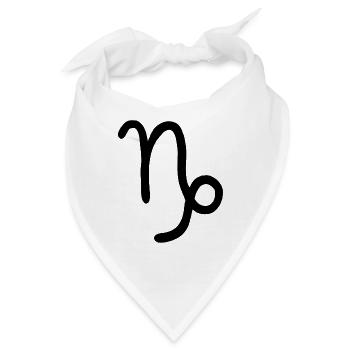 Steinbock-Tierkreiszeichen - Bandana - Weiß - Vorne