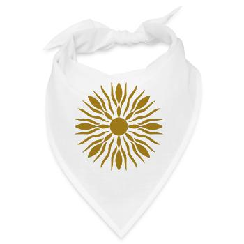 Goldene Sonnenstrahlstrahlung - Bandana - Weiß - Vorne