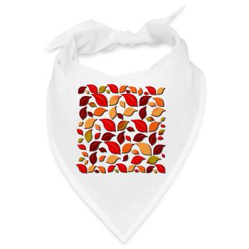 Herbstlaub Muster - Bandana - Weiß - Vorne