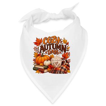 Gemütliche Herbsttage – Herbststimmung - Bandana - Weiß - Vorne