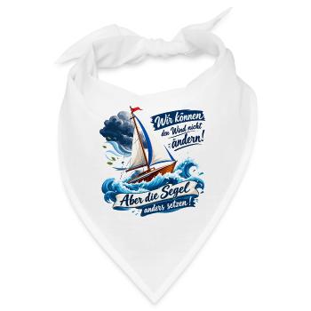 Segel Weisheit Segelkunst - Bandana - Weiß - Vorne