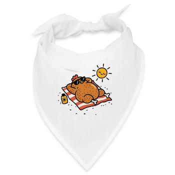 Brathähnchen – humorvolle Tiere - Bandana - Weiß - Vorne