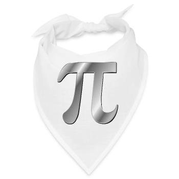 Zahl Pi Mathematik - Bandana - Weiß - Vorne