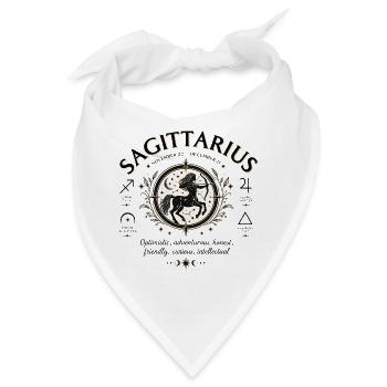 Schütze Tierkreis Feuerelement Jupiter Horoskop - Bandana - Weiß - Vorne