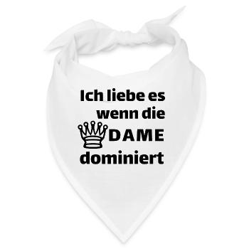 Schach_Dame - Bandana - Weiß - Vorne