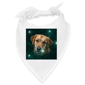 Weltraumhund Sternenpfote - Bandana - Weiß - Vorne