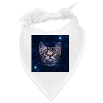 Katzenstern im Weltraum - Bandana - Weiß - Vorne