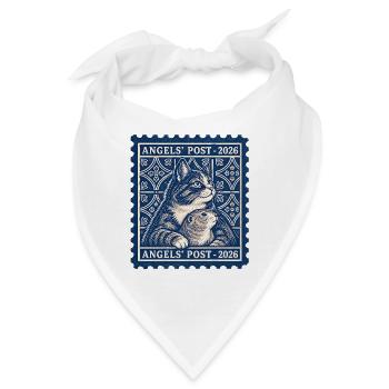 Katze und Hund, Katze und Präriehund auf einer Briefmarke 2026 - Bandana - Weiß - Vorne