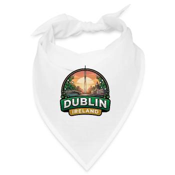 Dublin Ireland Reiseabzeichen Ha Penny Bridge Geschenk - Bandana - Weiß - Vorne