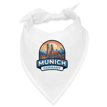München Deutschland Reiseabzeichen Frauenkirche Alps Geschenk - Bandana - Weiß - Vorne