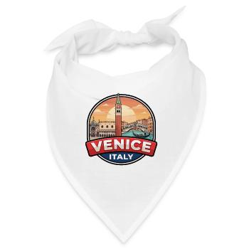 Venedig Italien Reiseabzeichen Rialto Gondel Geschenk - Bandana - Weiß - Vorne