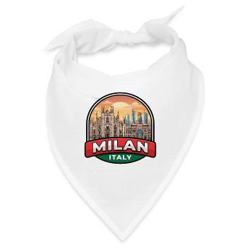 Milan Italien Reiseabzeichen Duomo di Milano Geschenk - Bandana - Weiß - Vorne