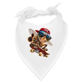 "Fly with me" - Bandana - Weiß - Vorne