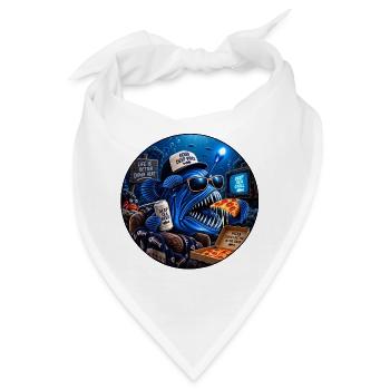 "Life is better down here" - Bandana - Weiß - Vorne