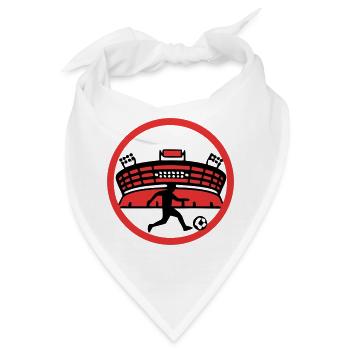Fussballer Stadion Silhouette - Bandana - Weiß - Vorne
