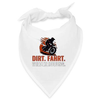 Dirt Fahrt Wiederholung – Offroad Bike Motiv - Bandana - Weiß - Vorne