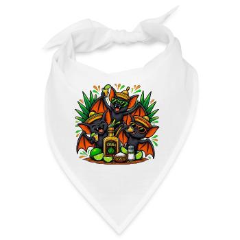Tequila Fledermaus Fiesta - Bandana - Weiß - Vorne