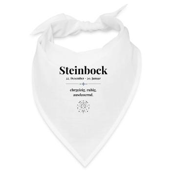 Steinbock Sternzeichen – ehrgeizig & ruhig - Bandana - Weiß - Vorne