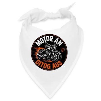 Motor an - Oitog aus, Motor an - Alltag aus - Bandana - Weiß - Vorne