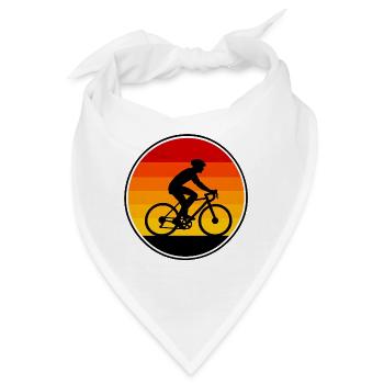Bike Runner am Sunset Orange Circle - Bandana - Weiß - Vorne