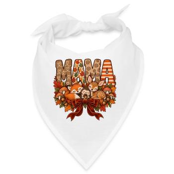 Schlafende Waldtiere Mama - Bandana - Weiß - Vorne