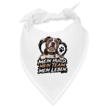 Listenhund mein Team fürs Leben - Bandana - Weiß - Vorne