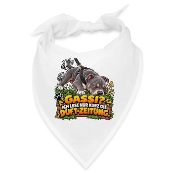 Gassi mit Schnüffelpause - Bandana - Weiß - Vorne