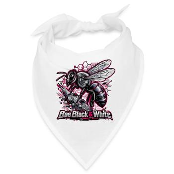 Biene Neon Schwarz-Weiß Tech - Bandana - Weiß - Vorne