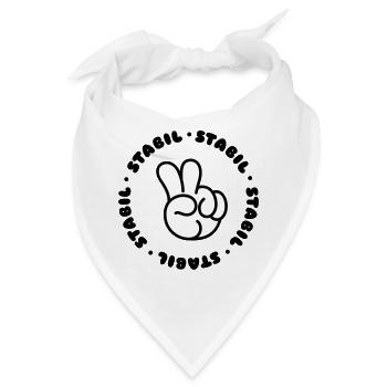 STABIL - PEACE - Bandana - Weiß - Vorne