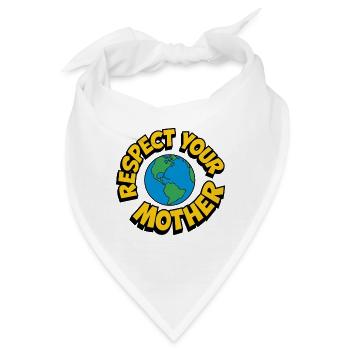 Respect your mother - Bandana - Weiß - Vorne