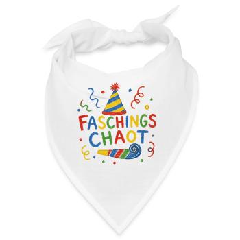 Faschings Chaot Karneval Kinder Party Spruch Shirt - Bandana - Weiß - Vorne