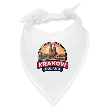 Krakau Polen Reiseabzeichen Wawel-Schlossgeschenk - Bandana - Weiß - Vorne