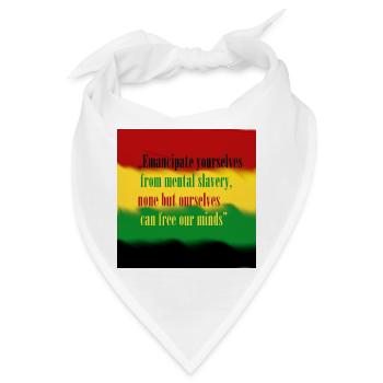 Liebe und Frieden - Bandana - Weiß - Vorne