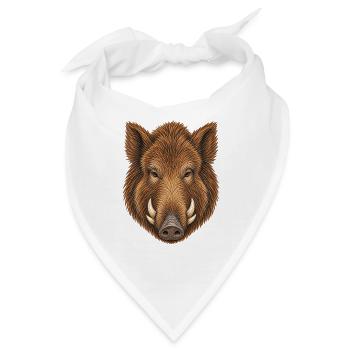 Eurofischer Wildschweinkopf - Bandana - Weiß - Vorne