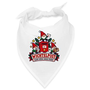 Wichtelpost – Kleine Grüße große Freude - Bandana - Weiß - Vorne