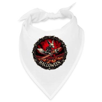Nightmare Pumpkin Aviator gerahmtes rundes dunkles T-Shirt - Bandana - Weiß - Vorne
