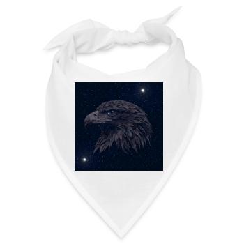 Nachtadler im Sternenhimmel - Bandana - Weiß - Vorne