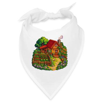 Häuschen im Gartenparadies - Bandana - Weiß - Vorne