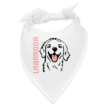 Glückliche Hunde Labrador - Bandana - Weiß - Vorne