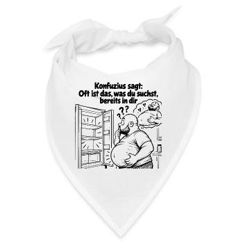 Lustige Lebensweisheit Oft ist das, was du suchst - Bandana - Weiß - Vorne