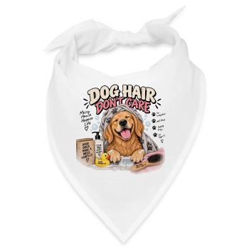 Hundehaare, Bad & Freude in der Badewanne - Bandana - Weiß - Vorne