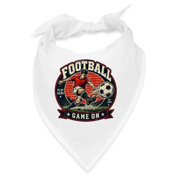 Vintage Fußball Abzeichen Game On - Bandana - Weiß - Vorne