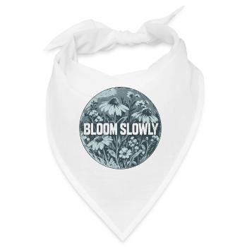 Bloom Slowly Blumenring Design - Bandana - Weiß - Vorne