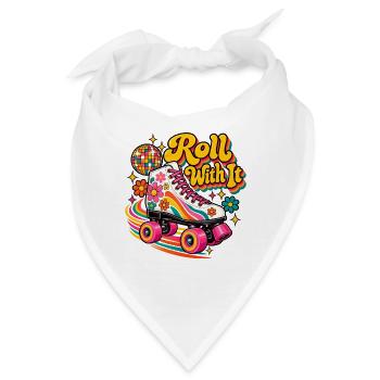 Roll With It Blumenroller - Bandana - Weiß - Vorne