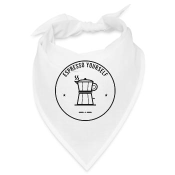 Espresso Yourself – Espressokocher Kaffee - Bandana - Weiß - Vorne