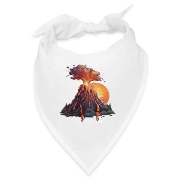 Sonnenuntergangs Vulkan - Bandana - Weiß - Vorne